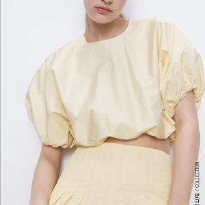 Zara Yellow Crop Top